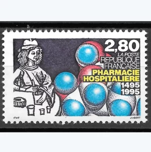 Timbre français 1995 Pharmacie Hospitalière YT 2968**