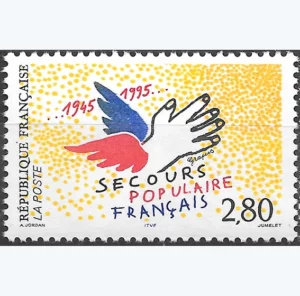 Timbre français 1995 Secours Populaire YT 2947**