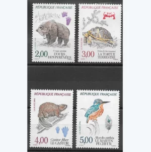 Timbres français 1991 Série Nature VIII YT 2721** à YT 2724**