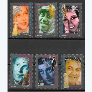 Timbres français 1994 Artistes De la scène à l'écran YT 2897 à YT 2902**