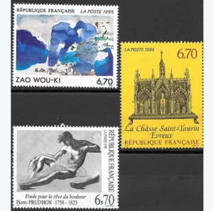 Timbres français 1995 Série artistique YT2926 à YT2928**