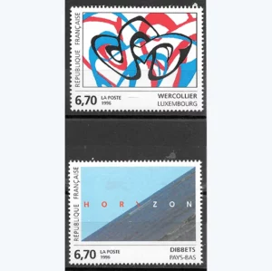 Timbres français 1996 Art contemporain Europe YT 2986** et YT 2987**