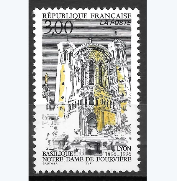 Timbre français 1996 Notre Dame de Fourvière YT 3022**