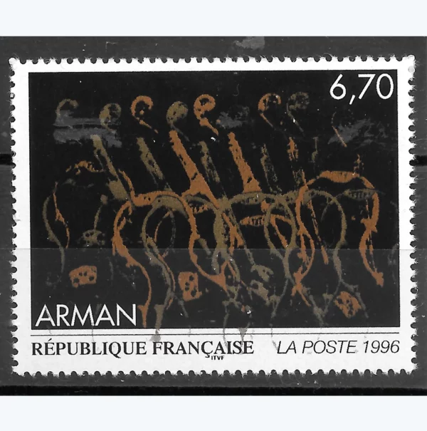 Timbre français 1996 Oeuvre d'Arman YT 3023**