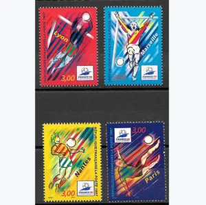 Timbres français 1997 Coupe Monde Football YT 3074 à YT 3077 **