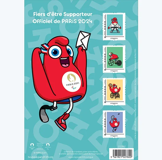 Collector 4 timbres “En route pour Paris 2024” 