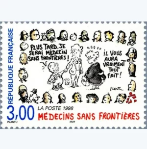 Timbre français 1998 Médecin sans frontières YT 3205**