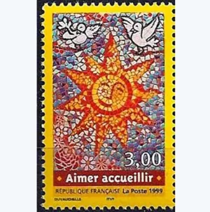 Timbre français 1999 Aimer Accueillir YT 3255**