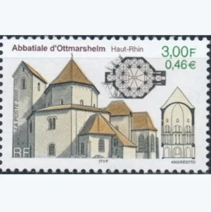 Timbre français 2000 Abbatiale Ottmarsheim YT 3336**