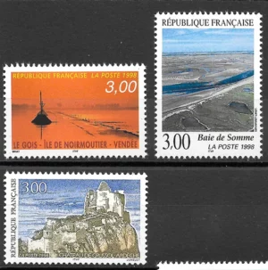 Timbres français 1998 Série touristique YT 3167 à YT 3169**