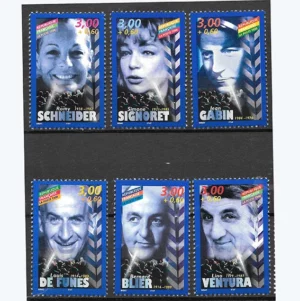 Timbres français 1998 Stars cinéma YT 3187 à YT 3192**