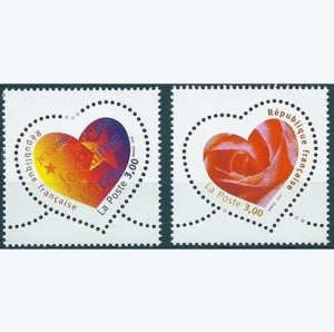 Timbres français 1999 Saint Valentin YT 3218** et YT 3219**