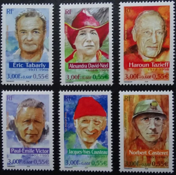 Timbres français 2000 Aventuriers français YT 3342 à YT 3347**