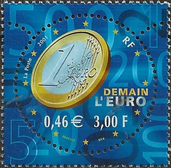 Timbre français 2001 Euro YT3402**