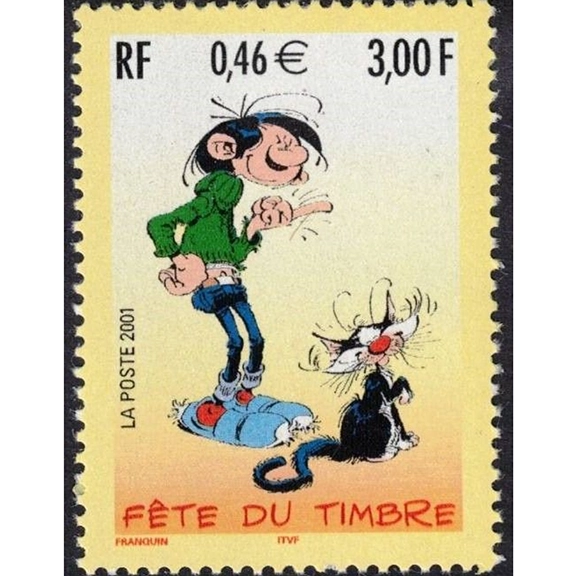 Timbre français 2001 Gaston Lagaffe YT 3370**