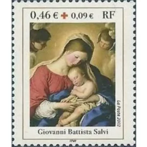 Timbre français 2002 Vierge Enfant Jésus YT 3531**