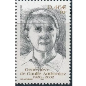 Timbre français 2003 Geneviève de Gaulle YT3544**