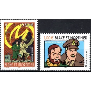 Timbres français 2004 Blake et Mortimer YT3669** et YT3670