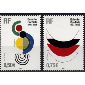 Timbres français 2004 Entente cordiale YT3657** et YT3658**