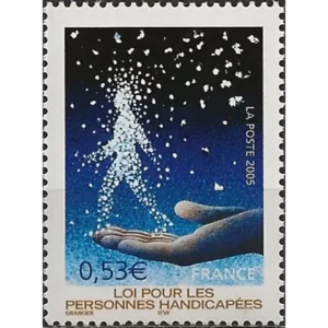 Timbre français 2005 Loi Handicap YT 3803**