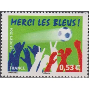 Timbre français 2006 Merci les bleus YT 3936**