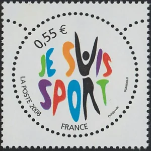 Timbre français 2008 Je suis sport YT 4283**