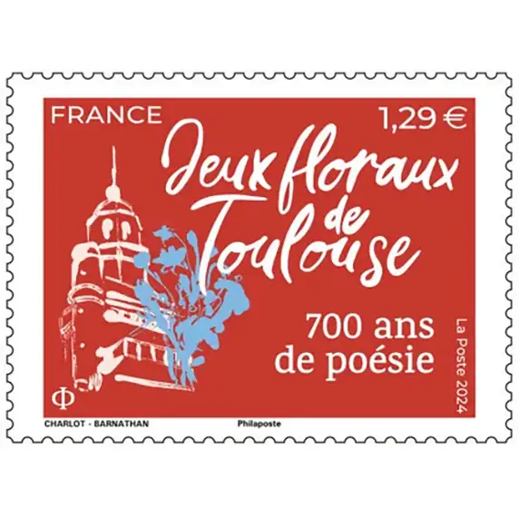 Timbre français 2024 Jeux floraux de Toulouse