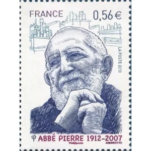 Timbre français 2010 Abbé Pierre YT 4435**