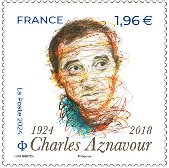 Timbre français 2024 Charles Aznavour (1924 – 2018)