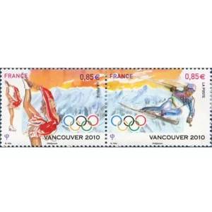 Timbres français 2010 Vancouver 2010 YT 4436 **et YT 4437**