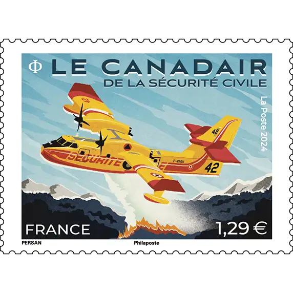 Timbre français 2024 Le Canadair