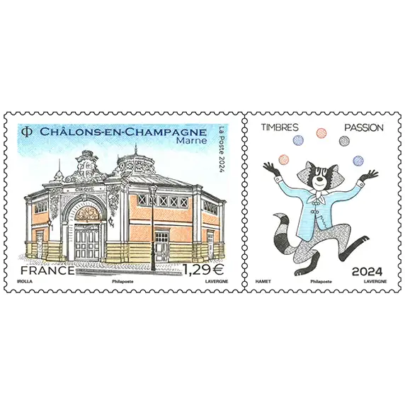 Timbre français 2024 Cirque de Châlon en Champagne