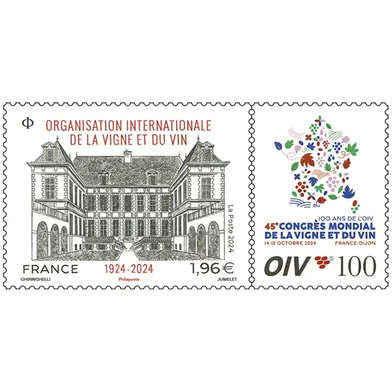 Timbre français 2024 Organisation internationale Vigne et Vin