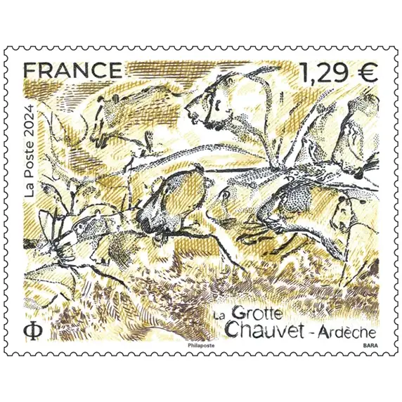 Timbre français 2024 La grotte Chauvet