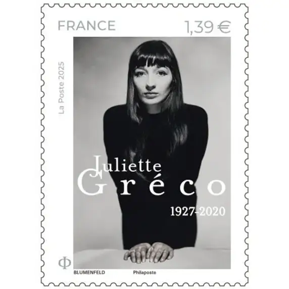 Timbre français 2025 Juliette Gréco