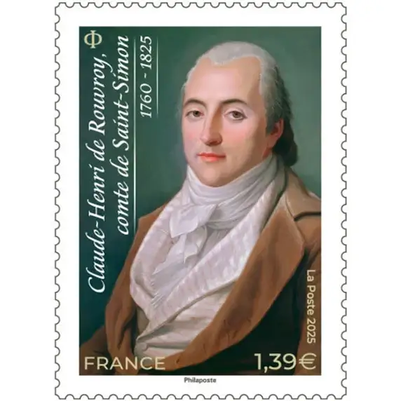 Timbre français 2025 Comte de Saint-Simon