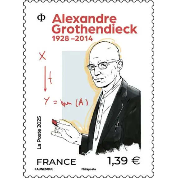 Timbre français 2025 Alexandre Grothendieck