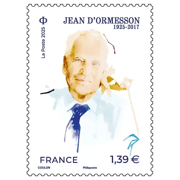 Timbre français 2025 Jean d’Ormesson