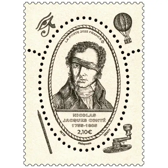Timbre français 2025 Nicolas Jacques-Conté