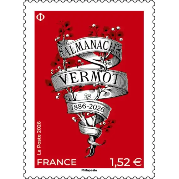Timbre français 2026 Almanach Vermot