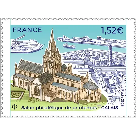 Timbre français 2026 Église Notre-Dame de Calais