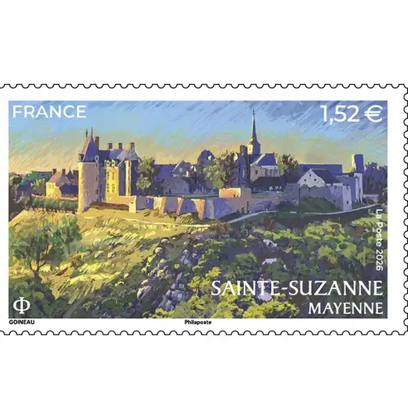 Timbre français 2026 Sainte Suzanne Mayenne